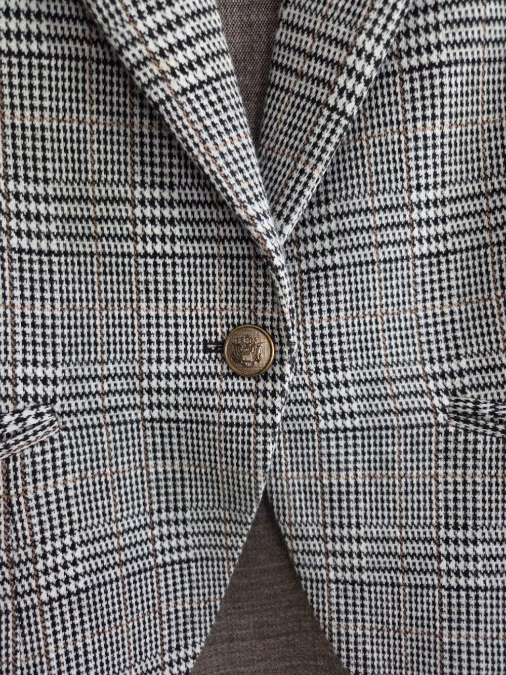 Amanda & Chelsea Burberry plaid stretch knit blazer jacket - EUC - size L WHBM - Picture 3 of 10